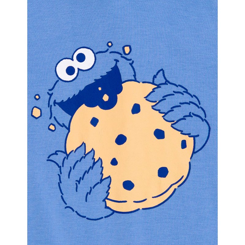 Sesame Street Cookie Monster Hooded Cosplay Romper for 0-3 Months - Blue