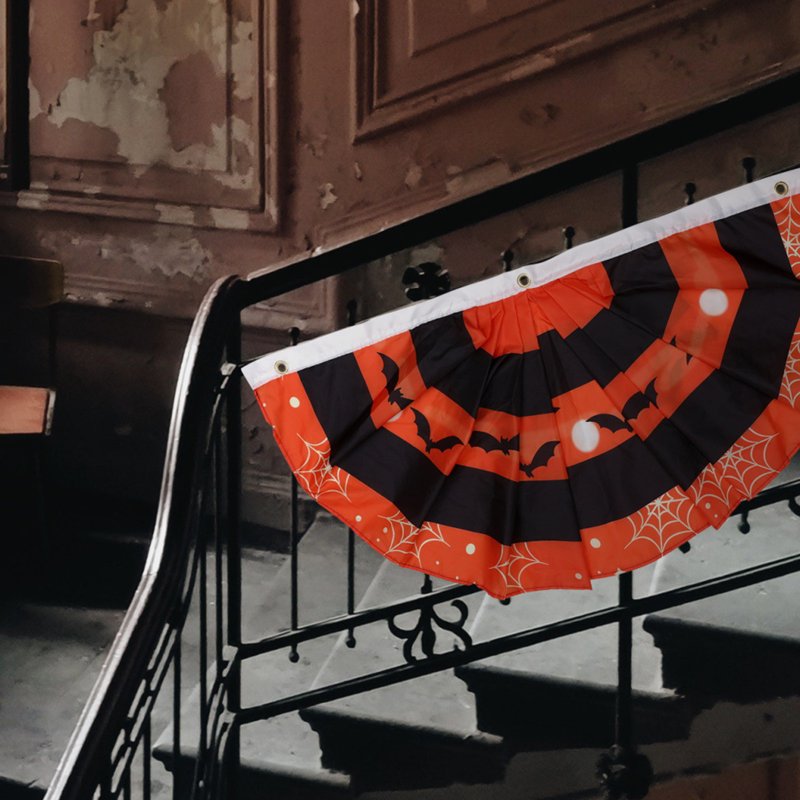 Halloween Flag Banner Outdoor Yard Fence Wall Hanging Decor E Variation E
