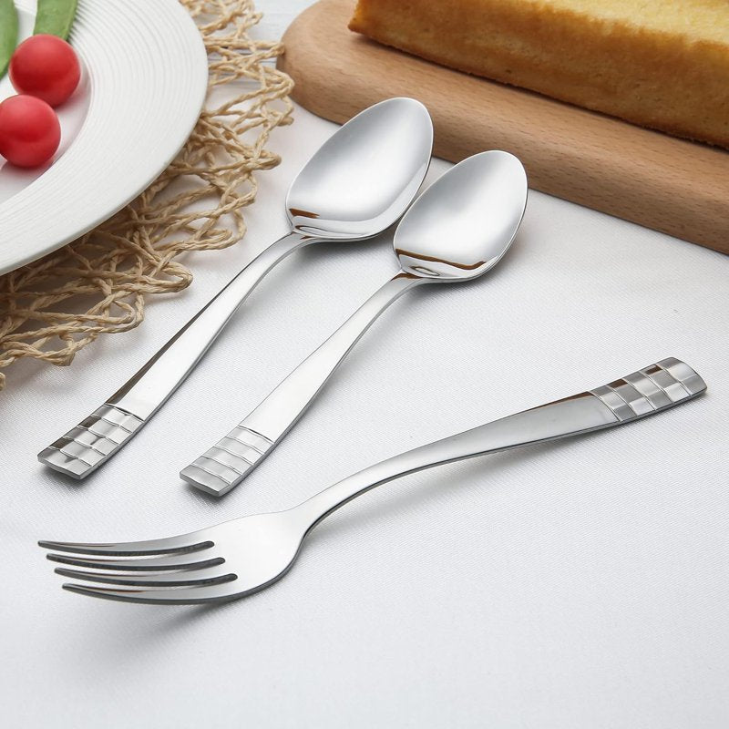 20-Piece Stainless Steel Flatware Set for 4 - Dishwasher Safe