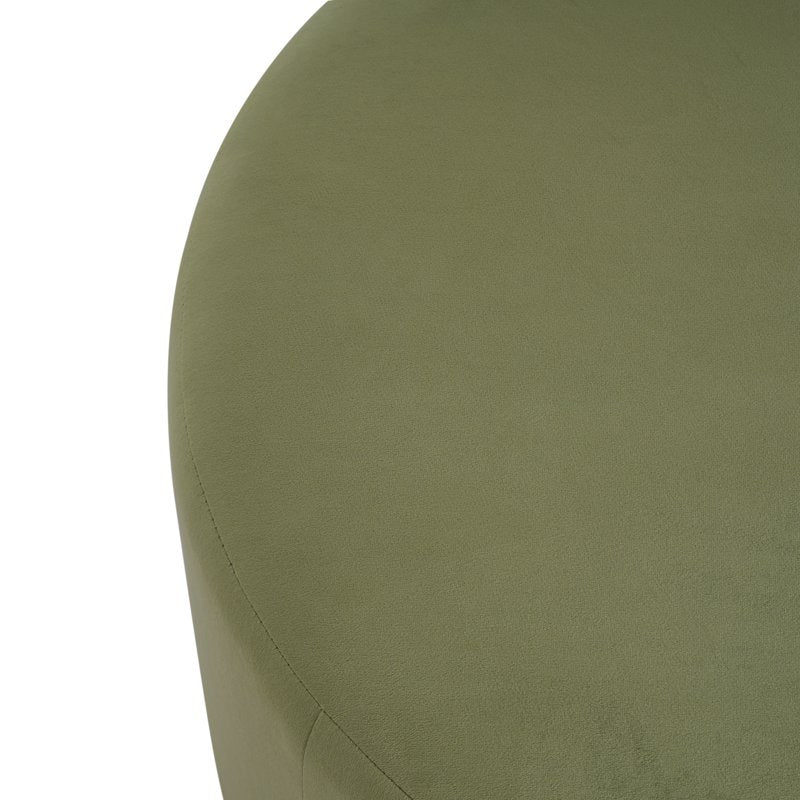 30" Round Velvet Ottoman - Upholstered, Wood Frame, Multiple Colors