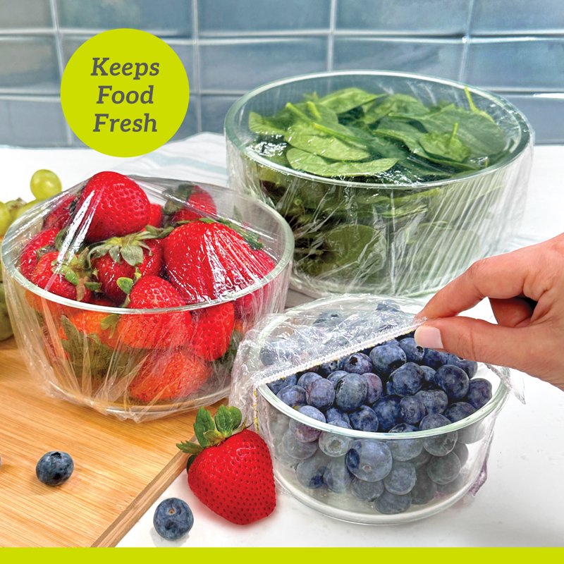 Reusable Plastic Stretch Bowl Covers - 12 Count Variety Pack