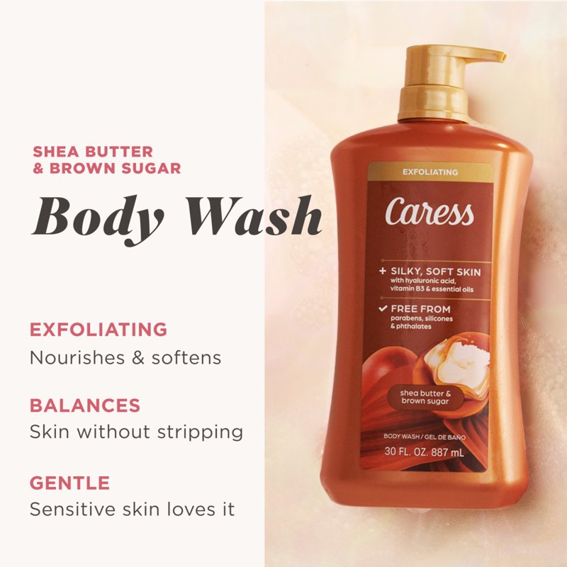 Exfoliating Body Wash with Shea Butter & Brown Sugar - 30 oz