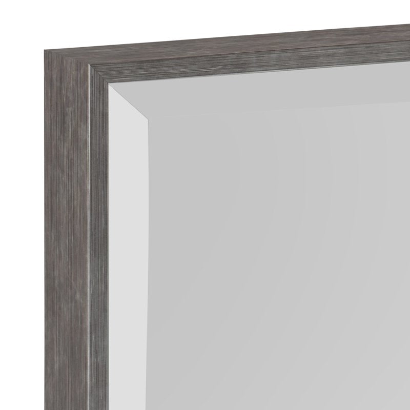 Large Rectangle Wall Mirror - 24.75x36.75 Dark Silver Modern Decor