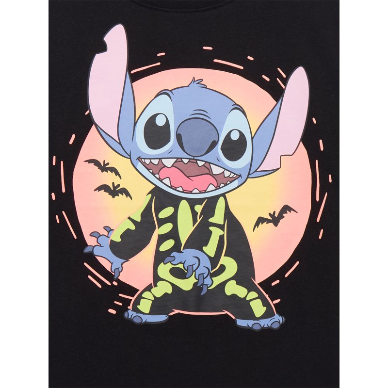 Halloween Skeleton Stitch Girls T-Shirt - S (6-6X) - Cute Graphic Tee