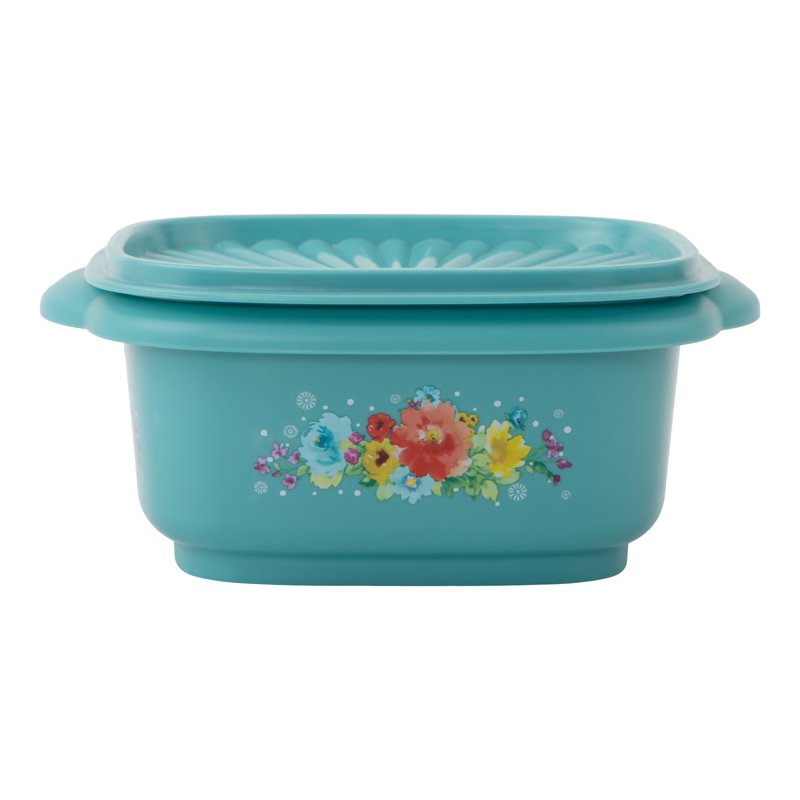 5-Cup Plastic Food Storage Container with Lid - Breezy Blossom