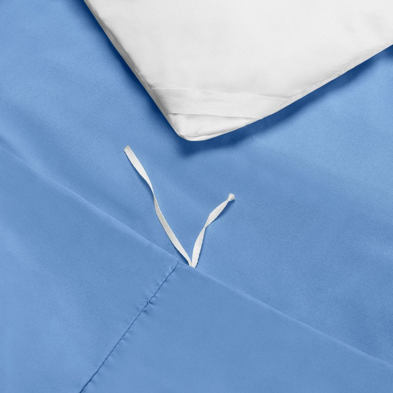 Hearth & Harbor King Blue Duvet Cover Set - Ultra Soft Microfiber Bedding