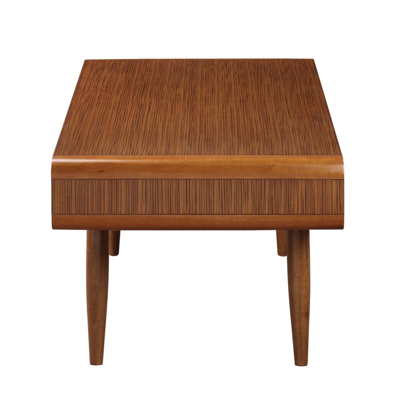 Rectangular Coffee Table - Solid Rubberwood with Rich Walnut Finish