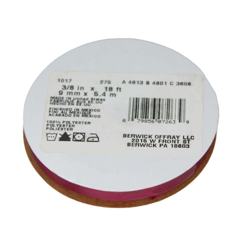Red Wine Satin Ribbon 3/8 Inch 18 Feet - 3 Pack Offray Decorative Trim