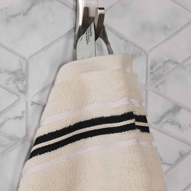 Ivory Hand Towel 6-Pack - Superior Sadie Zero Twist Cotton Solid Set