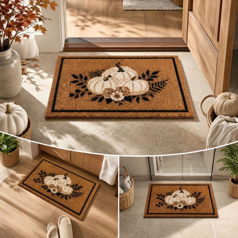 Fall Doormat 24x36 inches Outdoor Entry Rug for Front Door Kitchen Bathroom Decor