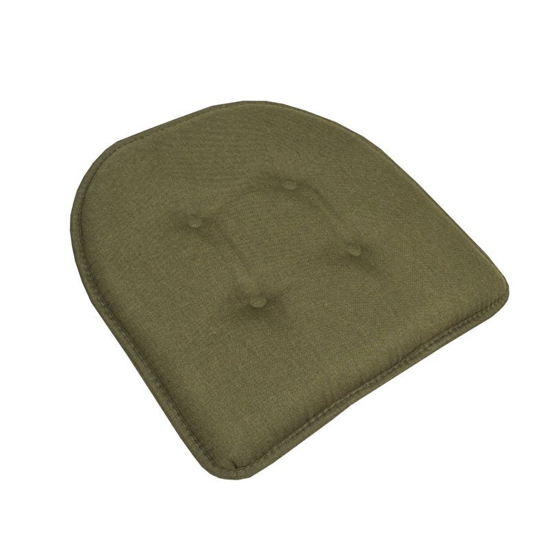 U-Shaped Memory Foam Chair Pads - 6 Pack, Army Green