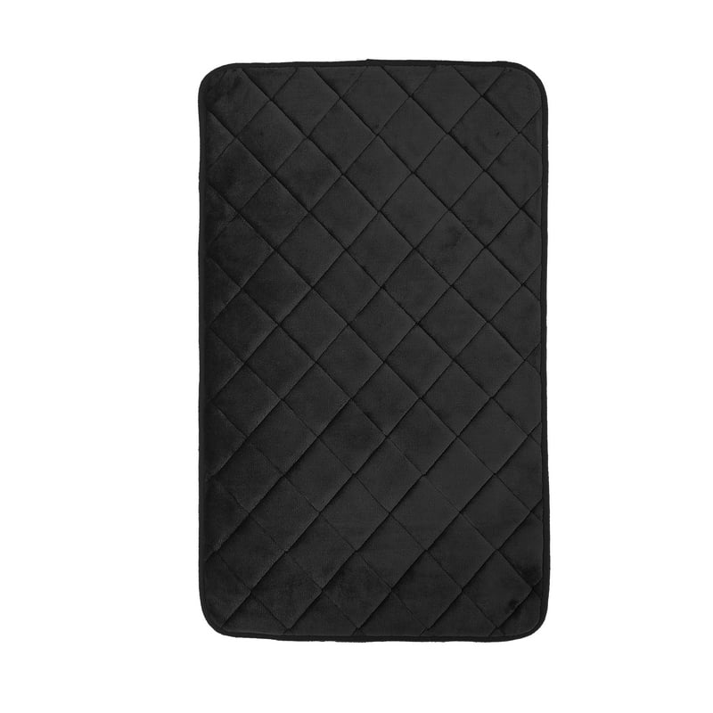 Mainstays Memory Foam Bath Rug Set - Rich Black 3-Piece Contour & Rectangular Rugs