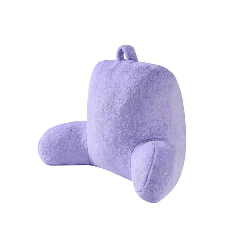 Mainstays Faux Fur Plush Bedrest Pillow - Specialty Size Lilac Bud