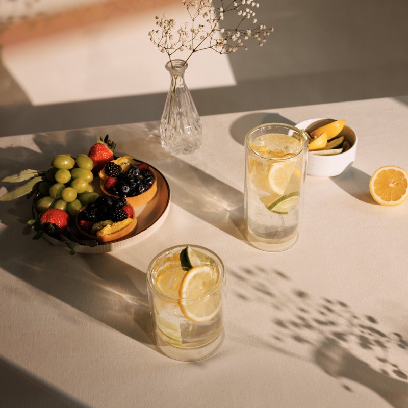 16 oz Double Wall Drinking Glass - 2 Pack