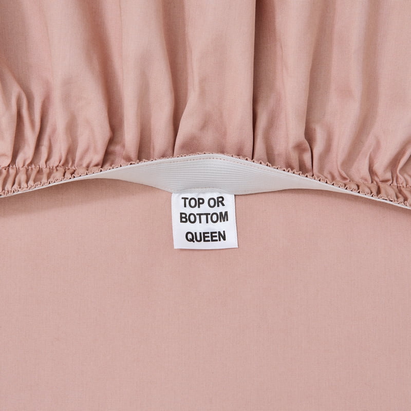 Better Homes & Gardens Cool & Crisp Full 300 Thread Count Cotton Percale Bed Sheet Set - Antique Blush