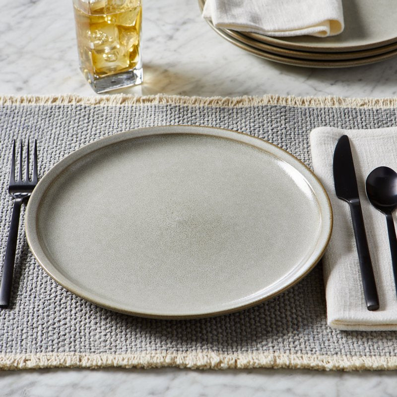 10.25-Inch Cream Dinner Plate - Elegant Stoneware, 4 Pack