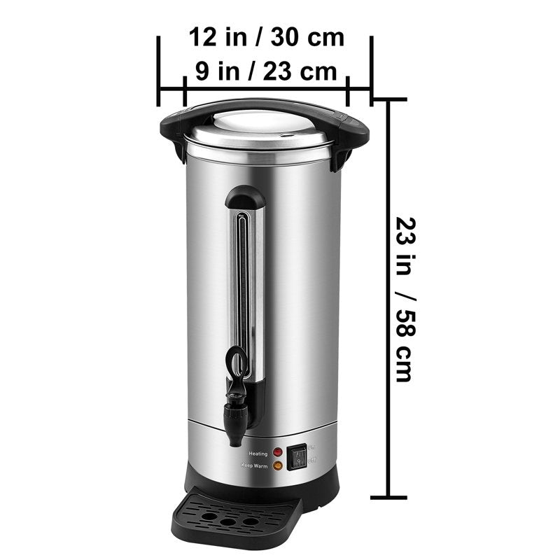 110-Cup Stainless Steel Coffee Urn - Electric Coffee Brewer