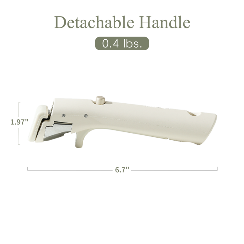 Universal Removable Handle for Pots and Pans - White