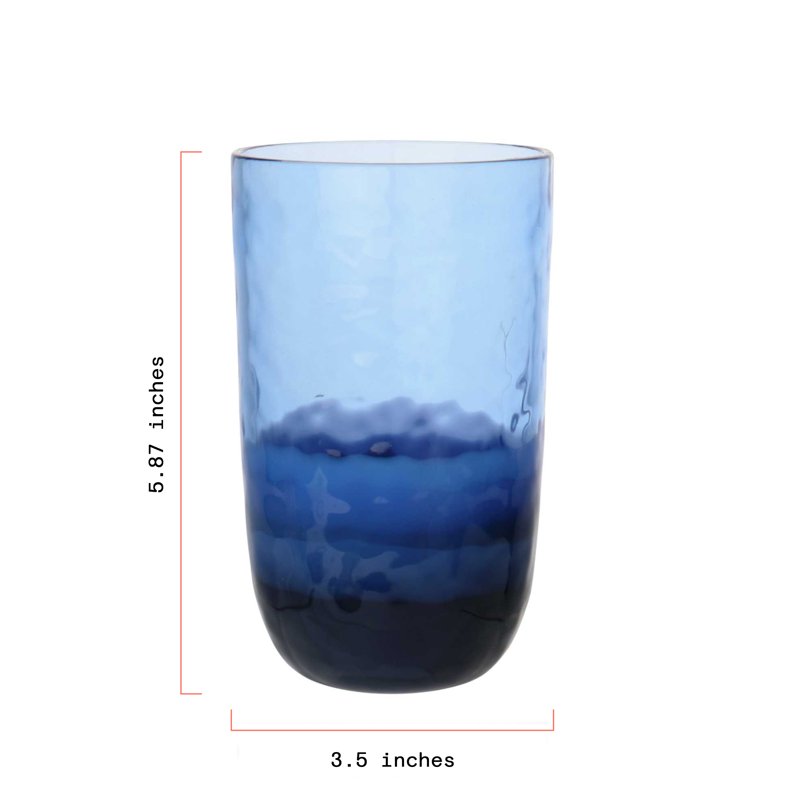 22 oz Colorblock Acrylic Tall Tumbler Set - 4-Piece