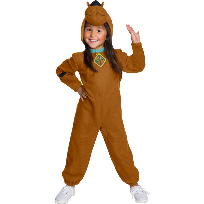 Toddler Scooby-Doo Halloween Costume 3-4T - Brown Furry Jumpsuit with Headpiece