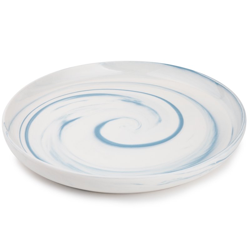 Blue Marble 12-Piece Ceramic Dinnerware Set - 2 Pack