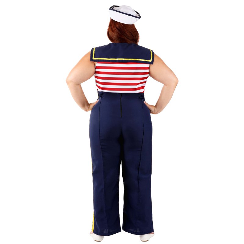 Plus Size Sailor Costume 1X for Women - Nautical Pin Up Outfit