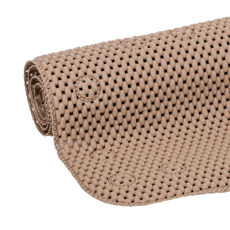 Mainstays Taupe Bathtub Mat with Suction Cups & Cushioned Foam - 17x36 in - Variation of THIS listing