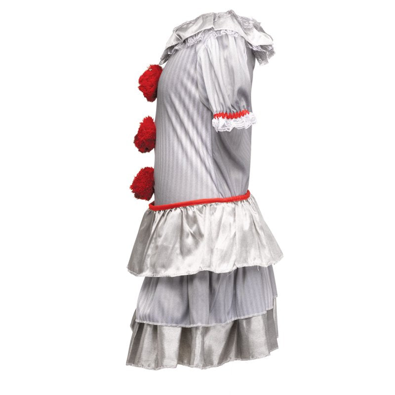 Toddler Carnevil Clown Costume 3T-4T Halloween Dress with Accessories