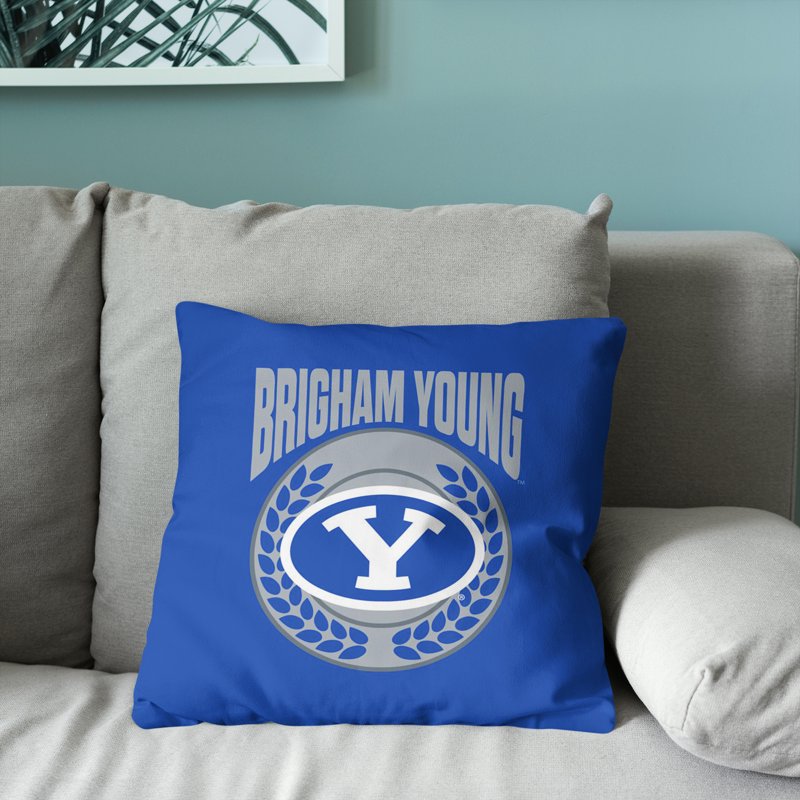 BYU NCAA Triumph Square Cloud Pillow 24 Inches - Cougars Edition