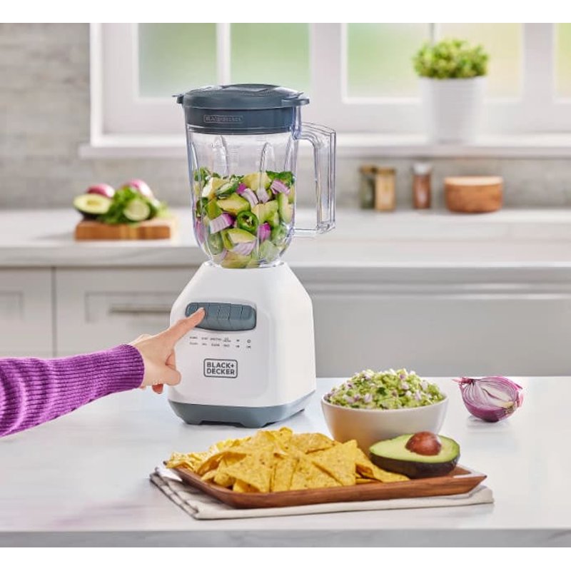 Ice Crush Blender - 56 Oz Jar, 750W Power, 8 Speeds - White