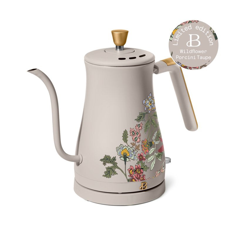 1L Electric Gooseneck Kettle - 1200W, Wildflower Porcini Taupe