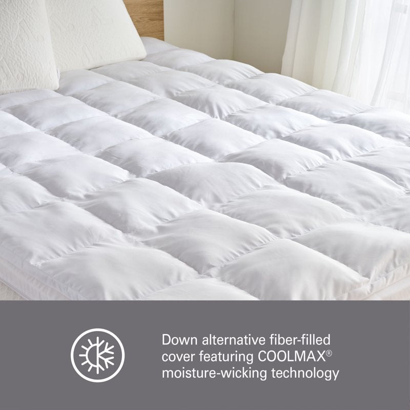 Twin Mattress Topper with 3-Inch Plush Memory Foam & Isotonic+ Cooling Cover