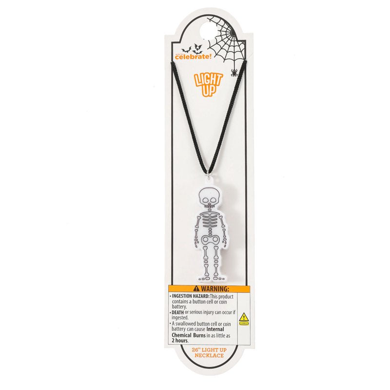 Skeleton Light-Up Pendant Necklace for Halloween - Variation of Skeleton