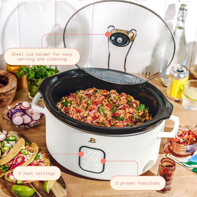 6 Qt Programmable Slow Cooker - White Icing