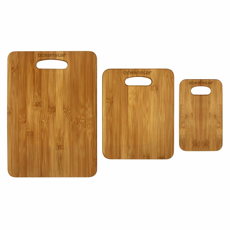 Eco-Friendly Bamboo Cutting Board Set - 3 Versatile Sizes