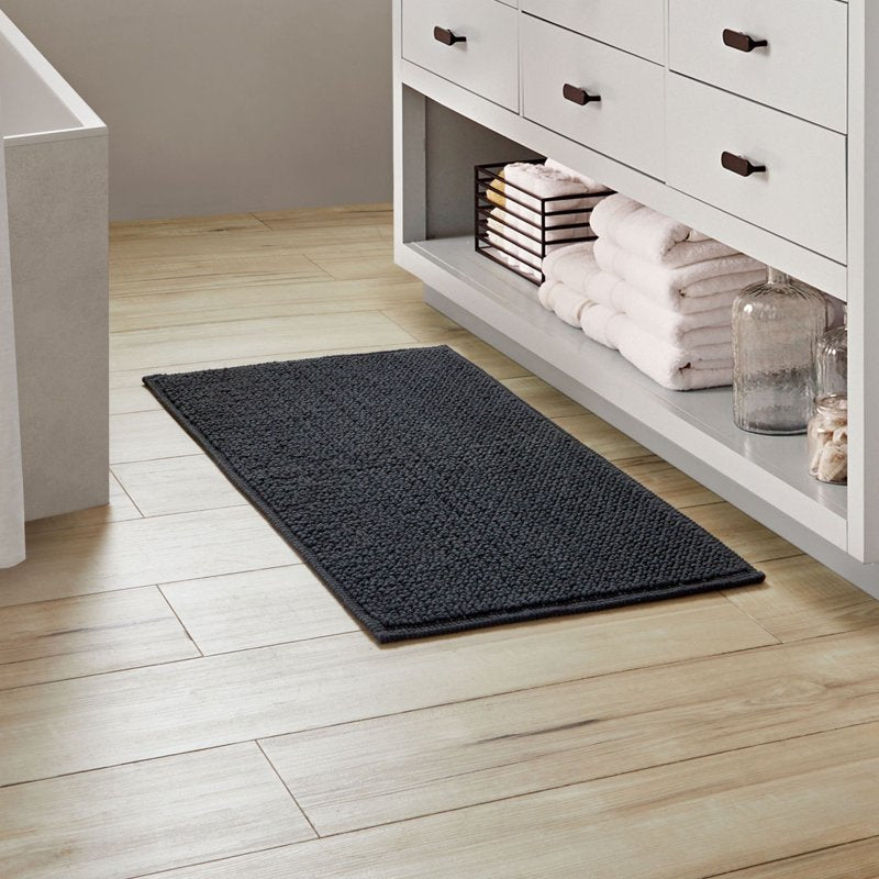 Better Homes & Gardens Signature Soft Grey Shadow Bath Mat - 20x34 in, Cotton Looped - Variation of THIS listing