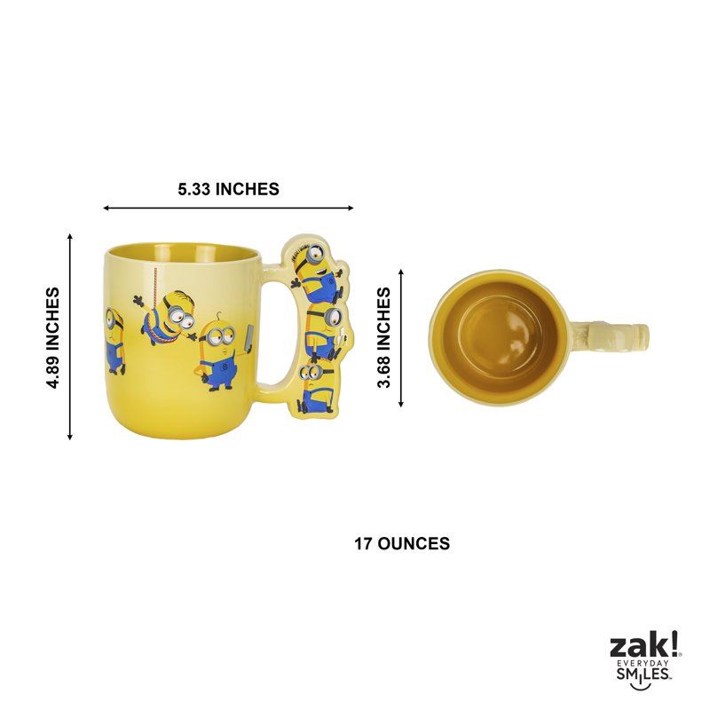 15oz Sculpted Ceramic Mug - Minions Design, 2 Pack