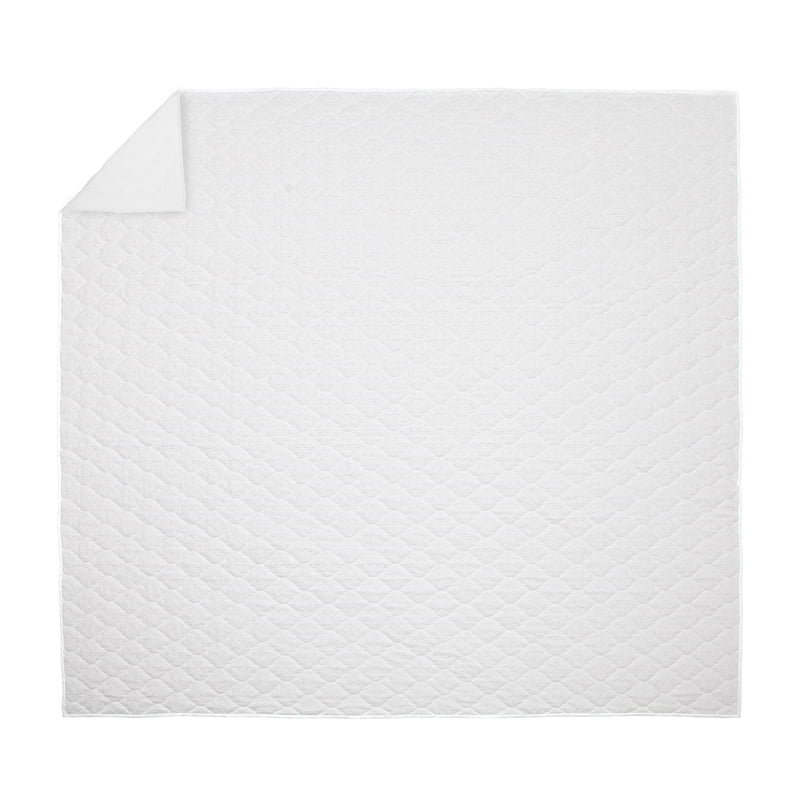 The Pioneer Woman Claire Lace Eyelet Quilt King Bleached Linen - Heirloom-Inspired Bedspread