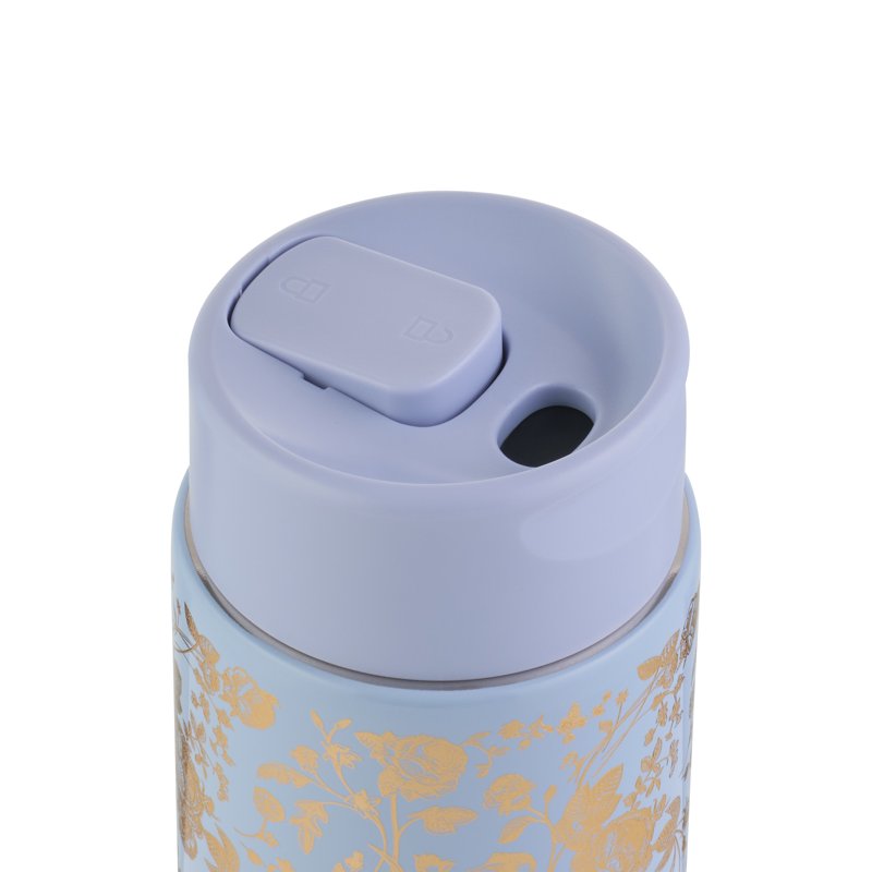 22oz Stainless Steel Coffee Tumbler - Blue Floral Travel Mug