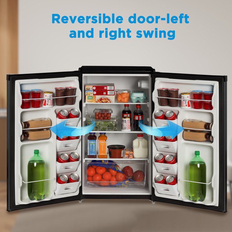 4.4 Cu Ft Compact Refrigerator - Single Door Mini Fridge with Crisper