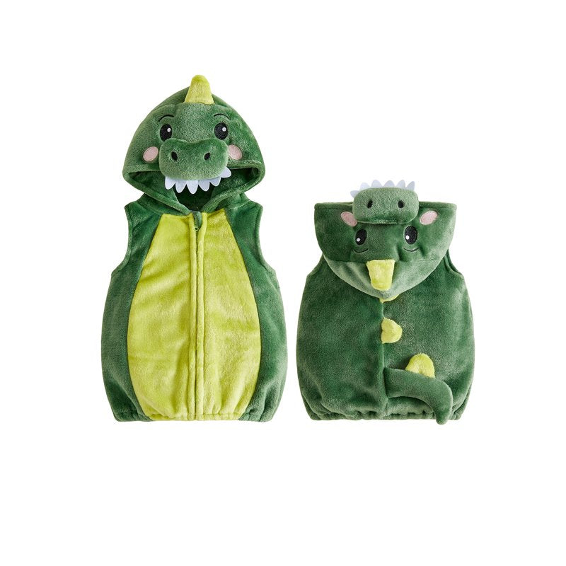 Toddler Dinosaur Costume Kids Infant Halloween Animal Outfit Sleeveless Hooded Top