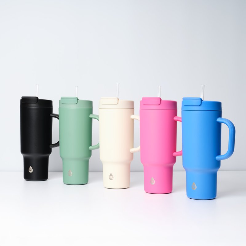 40oz Stainless Steel Hudson Tumbler with Straw - Blue