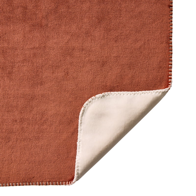 Full/Queen Reversible Velvet Plush Blanket - 90x96 Inches, Two-Tone Bedspread - Gingerbread & Beige