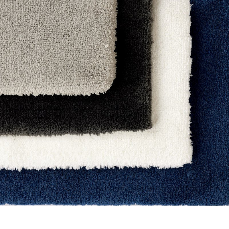 Silver Micro-Polyester Bath Rug 24x40 Inches - Hotel Style Non-Slip Runner