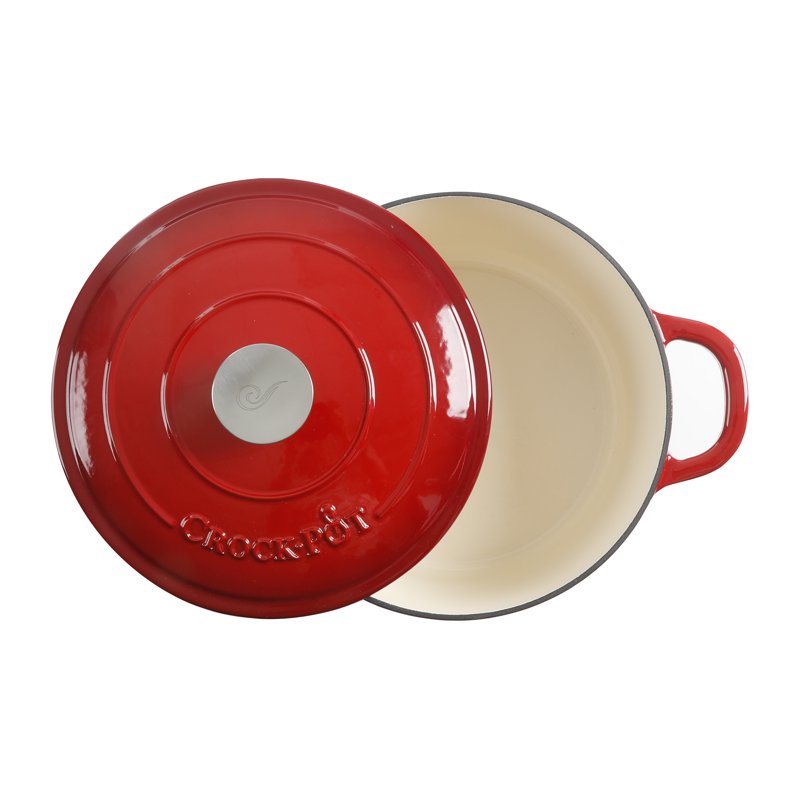 5-Quart Enameled Cast Iron Dutch Oven - Scarlet Red