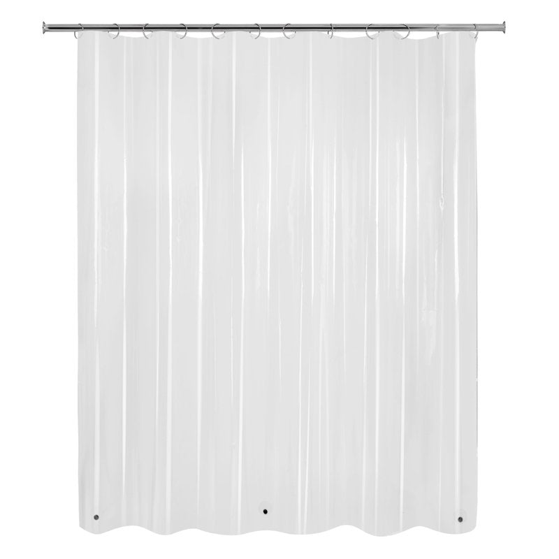 Mainstays Clear Lightweight PEVA Shower Liner 70x71 Inches - Single