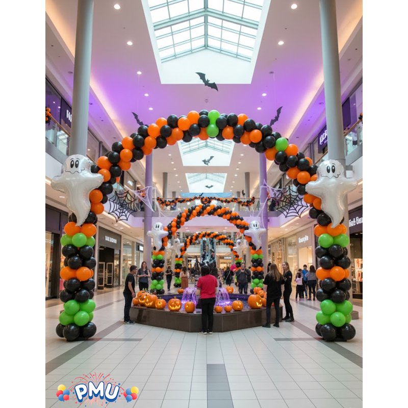 Halloween Flying Ghost Mylar Balloon 24 Inch - Pack of 10 Ghost Balloons