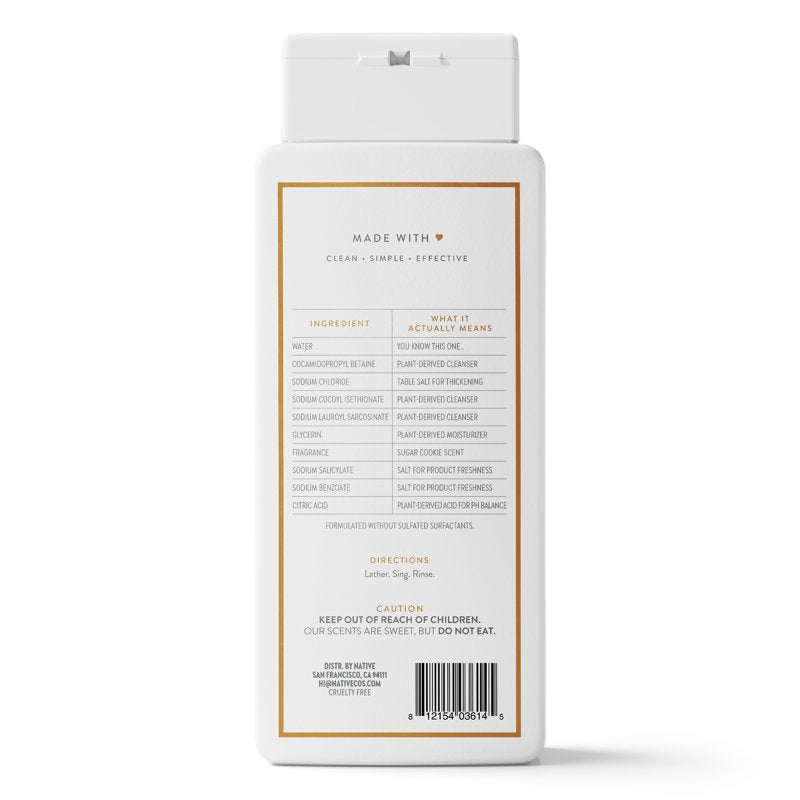 Native Body Wash - Sugar Cookie Scent, 18 fl oz