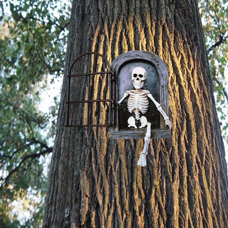 Halloween Skeleton Window Wall Decor - Gothic Resin Figurine, 22# Variation