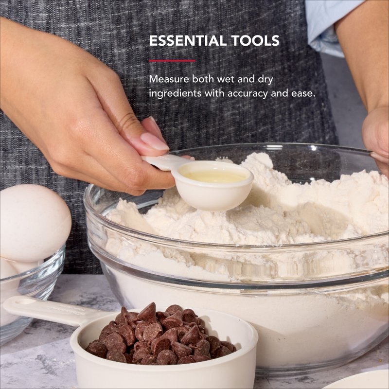 Measuring Cup and Spoons Set - 9-Piece Porcelain Kitchen Tool